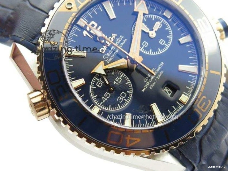 0513 GoodFit Seamaster Professional Chrono RG Blue Ceramic Blue Dial On Blue Gummy Strap A 8213